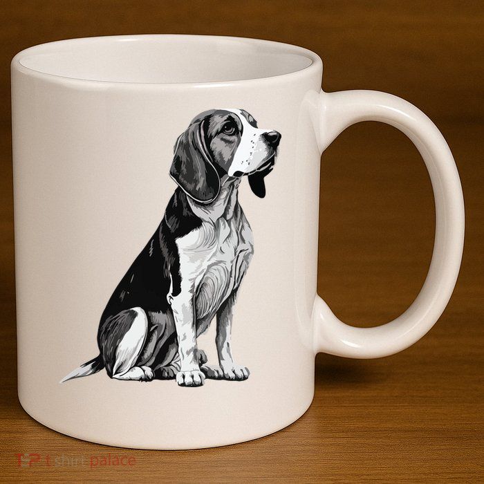 Funny Beagle Dog 11oz C Handle Ceramic Mug