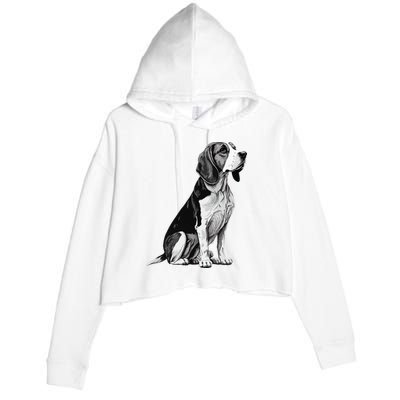 Funny Beagle Dog Crop Fleece Hoodie