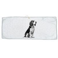 Funny Beagle Dog Large Microfiber Waffle Golf Towel