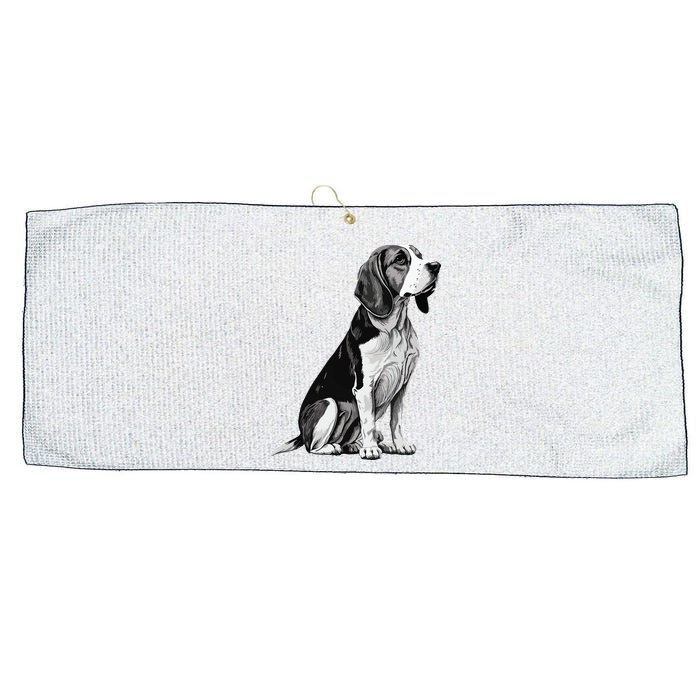 Funny Beagle Dog Large Microfiber Waffle Golf Towel