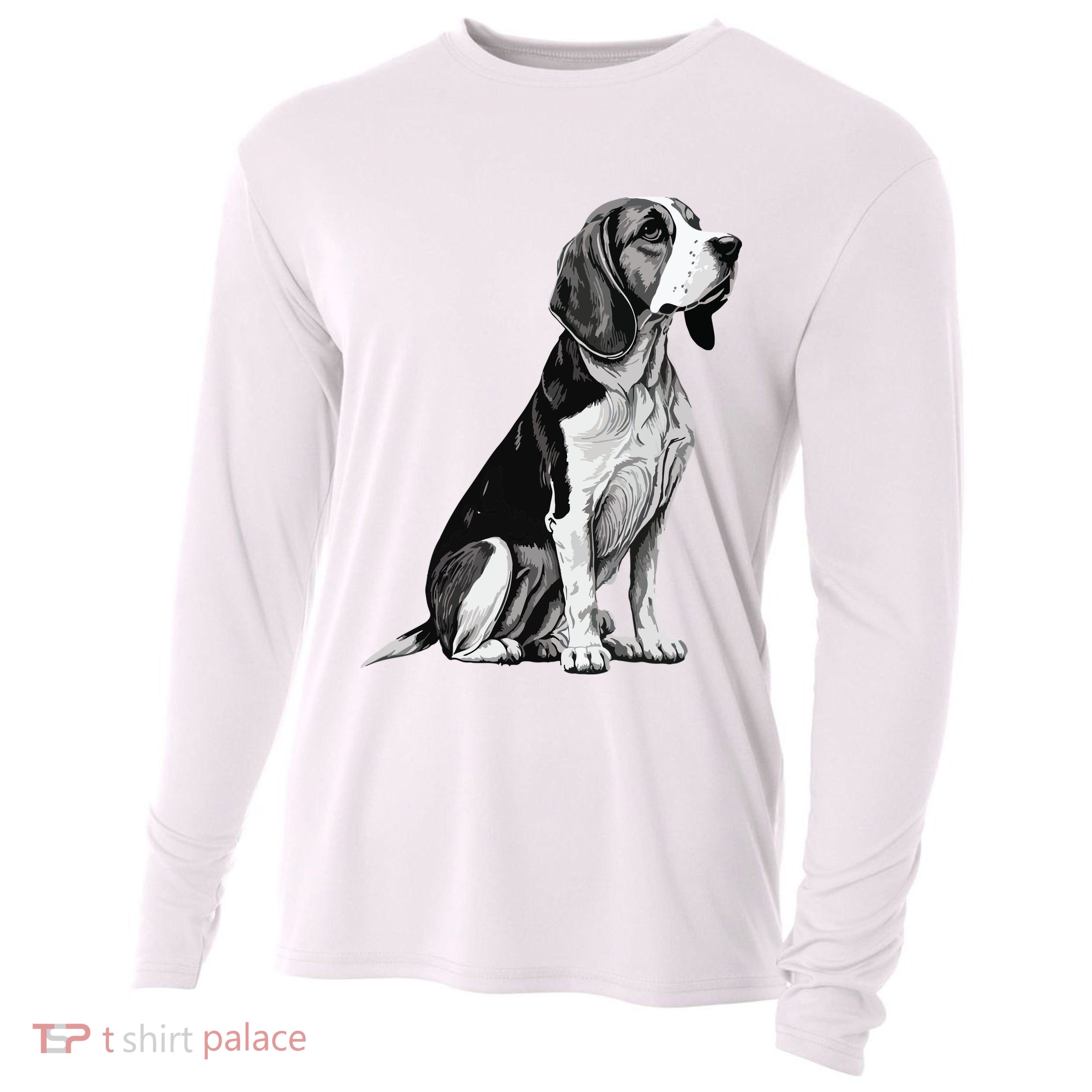 Funny Beagle Dog Cooling Performance Long Sleeve Crew
