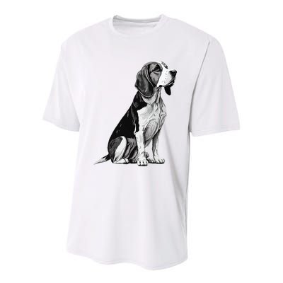 Funny Beagle Dog Youth Performance Sprint T-Shirt