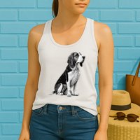 Funny Beagle Dog Womens Tank Top