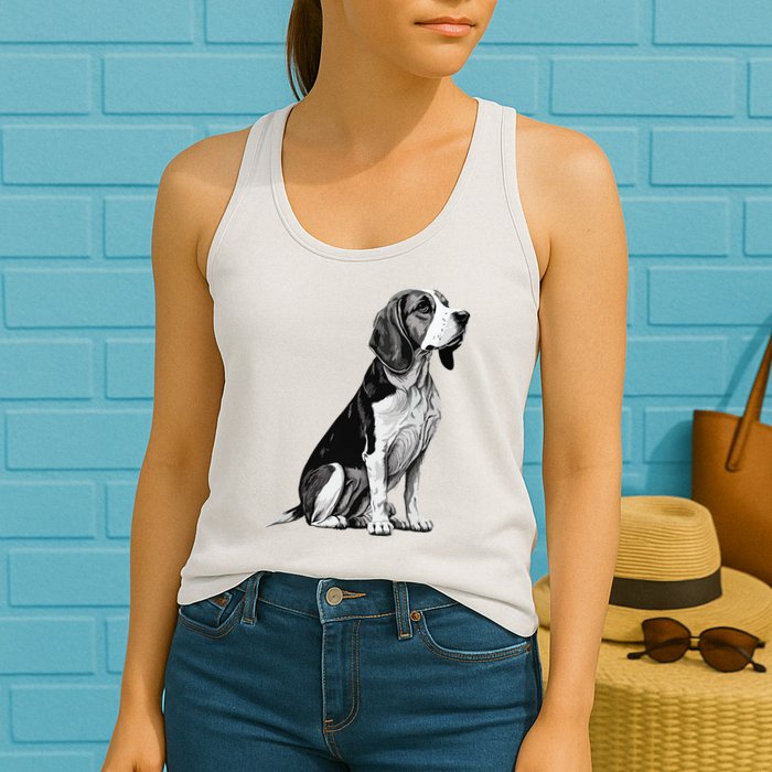 Funny Beagle Dog Womens Tank Top