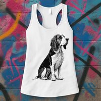 Funny Beagle Dog Womens Tank Top