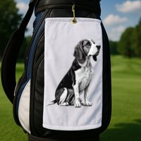 Funny Beagle Dog Golf Towel