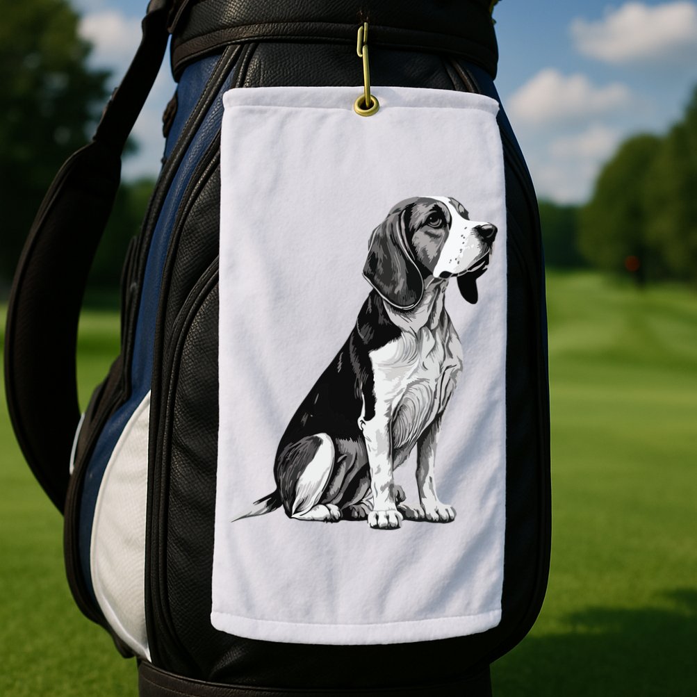 Funny Beagle Dog Golf Towel