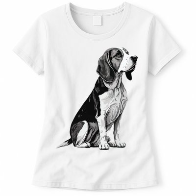 Funny Beagle Dog Womens T-Shirt