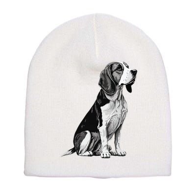 Funny Beagle Dog Short Acrylic Beanie