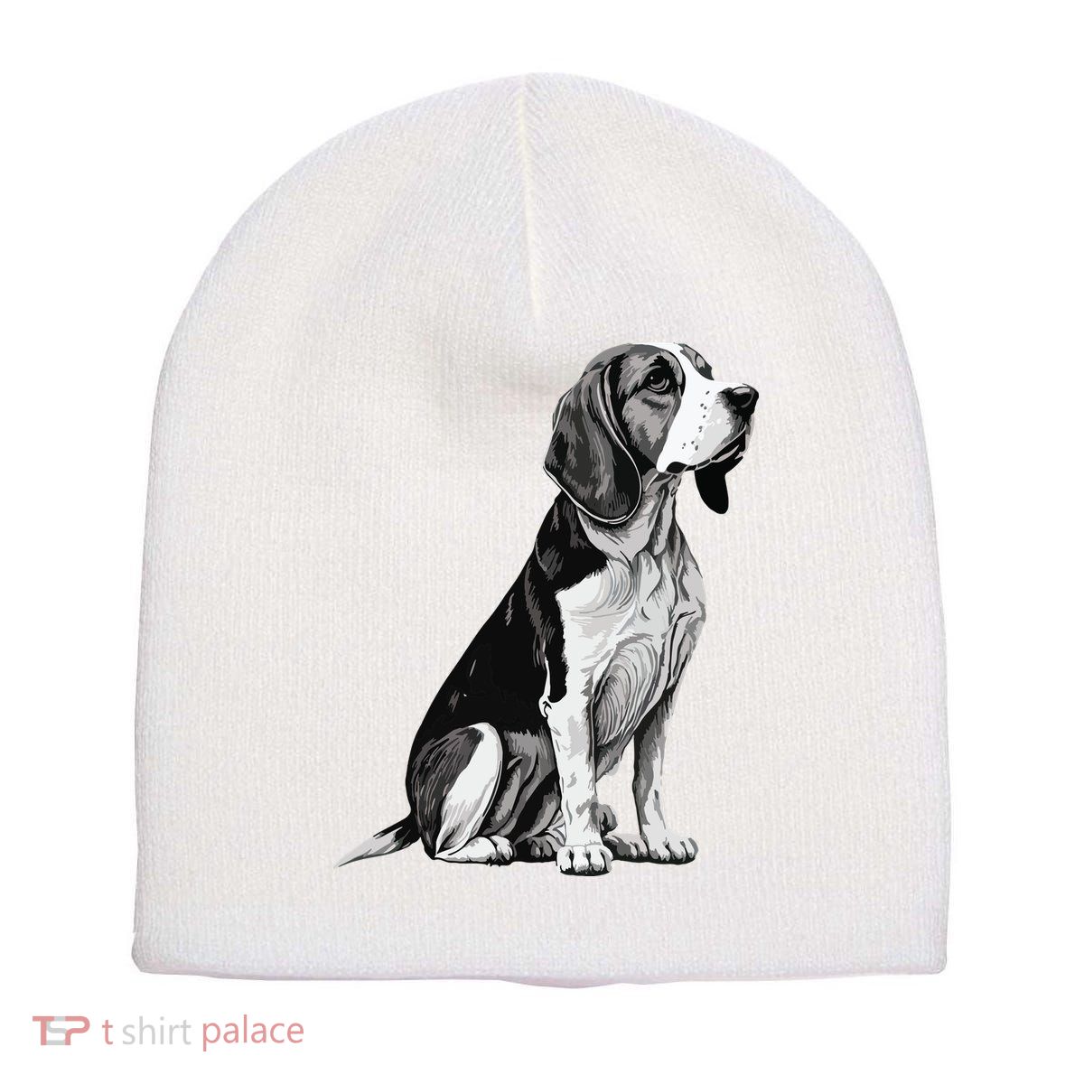 Funny Beagle Dog Short Acrylic Beanie