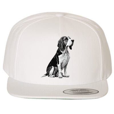 Funny Beagle Dog Wool Snapback Cap