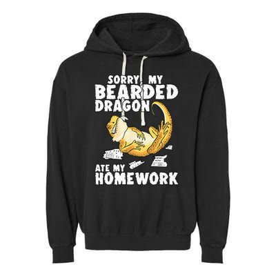 Funny Bearded Dragon Reptile Funny Lizard Garment-Dyed Fleece Hoodie