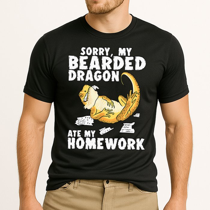 Funny Bearded Dragon Reptile Funny Lizard Performance Shirt