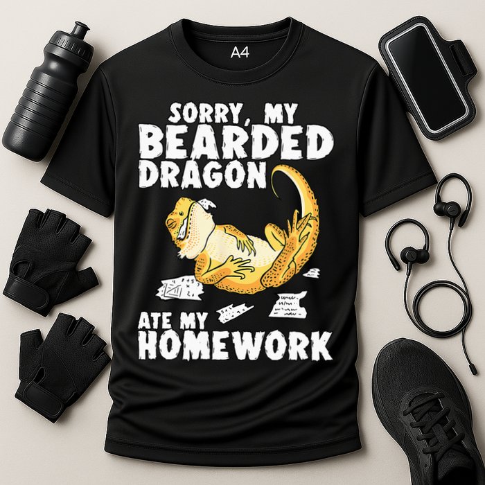 Funny Bearded Dragon Reptile Funny Lizard Performance Shirt
