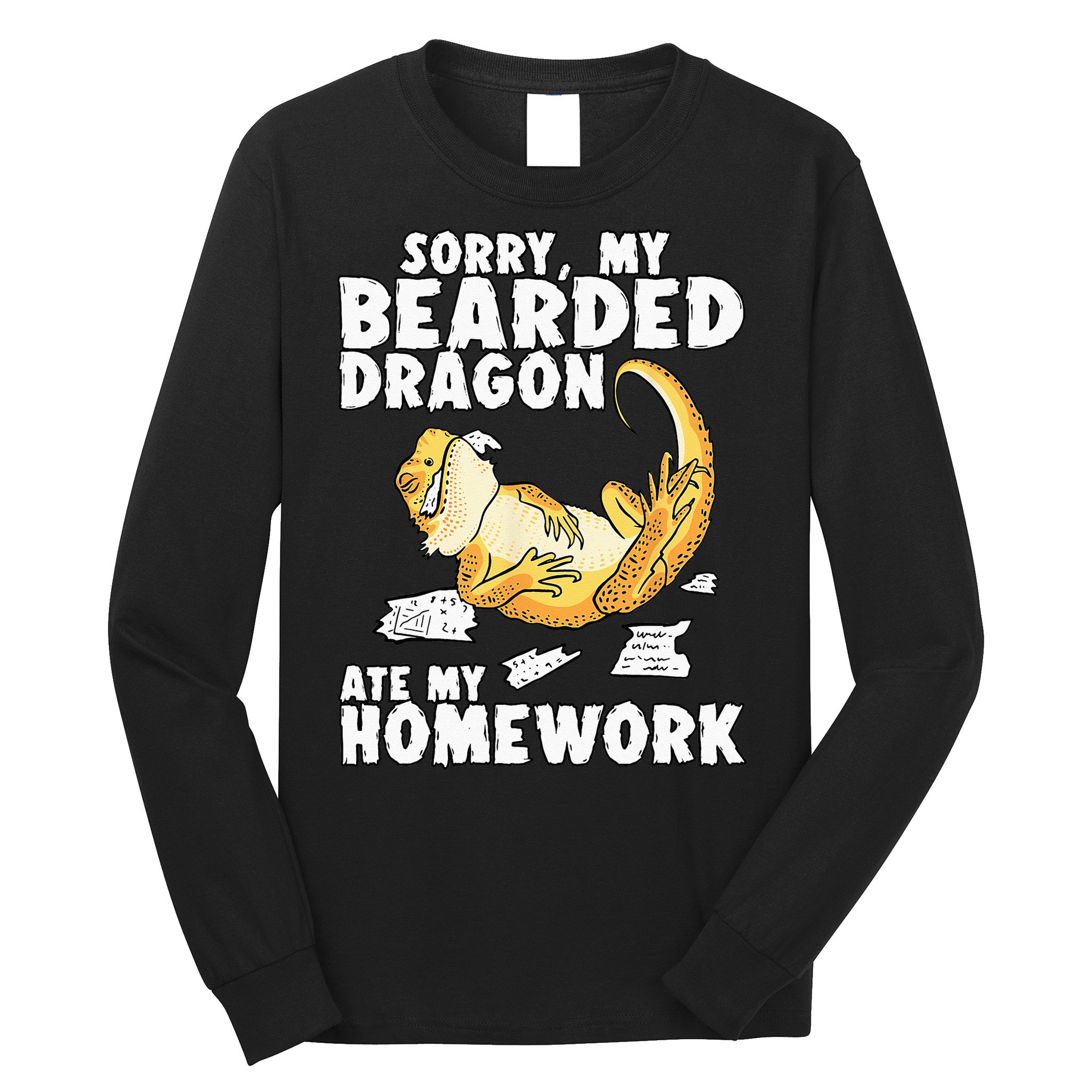 Funny Bearded Dragon Reptile Funny Lizard Long Sleeve Shirt