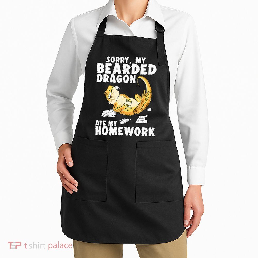 Funny Bearded Dragon Reptile Funny Lizard Apron