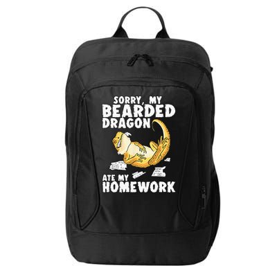 Funny Bearded Dragon Reptile Funny Lizard City Backpack
