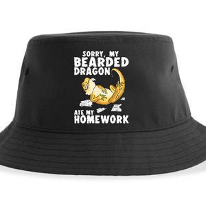 Funny Bearded Dragon Reptile Funny Lizard Sustainable Bucket Hat