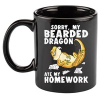 Funny Bearded Dragon Reptile Funny Lizard 11oz C Handle Ceramic Mug