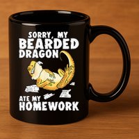 Funny Bearded Dragon Reptile Funny Lizard 11oz C Handle Ceramic Mug