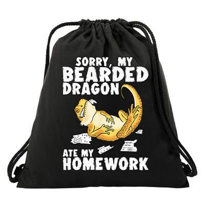 Funny Bearded Dragon Reptile Funny Lizard Drawstring Bag
