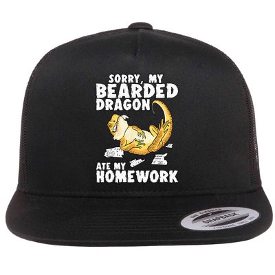 Funny Bearded Dragon Reptile Funny Lizard Flatbill Hat