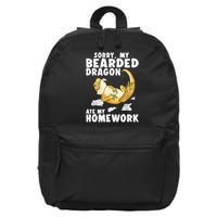 Funny Bearded Dragon Reptile Funny Lizard 16 in Basic Backpack