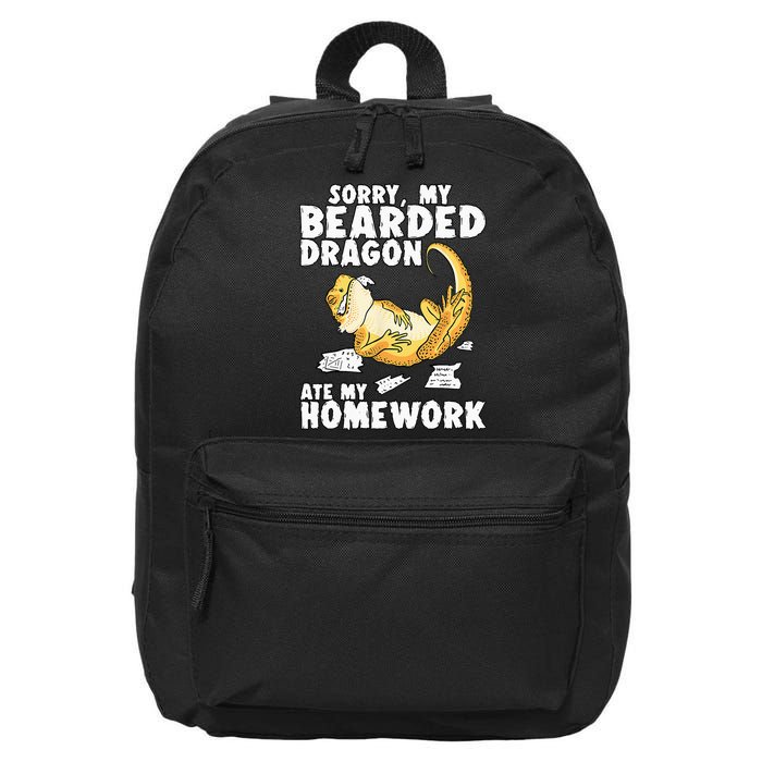 Funny Bearded Dragon Reptile Funny Lizard 16 in Basic Backpack