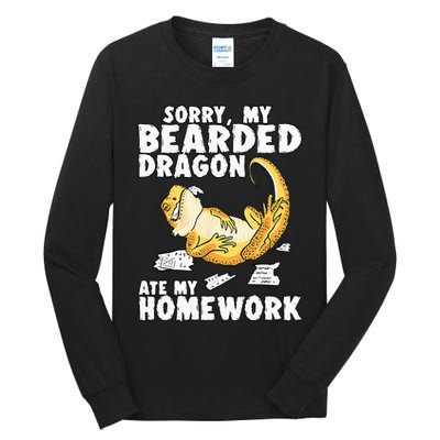 Funny Bearded Dragon Reptile Funny Lizard Tall Long Sleeve T-Shirt