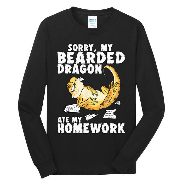 Funny Bearded Dragon Reptile Funny Lizard Tall Long Sleeve T-Shirt