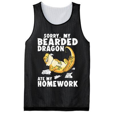 Funny Bearded Dragon Reptile Funny Lizard Mesh Reversible Basketball Jersey Tank