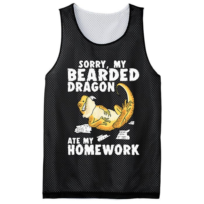 Funny Bearded Dragon Reptile Funny Lizard Mesh Reversible Basketball Jersey Tank