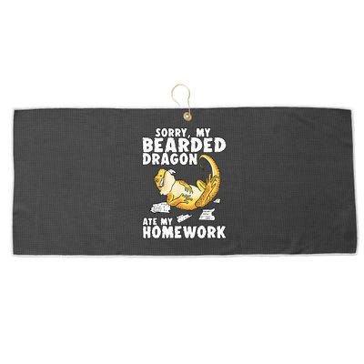 Funny Bearded Dragon Reptile Funny Lizard Large Microfiber Waffle Golf Towel