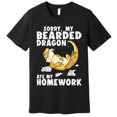 Funny Bearded Dragon Reptile Funny Lizard Premium T-Shirt