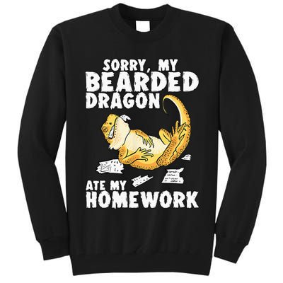 Funny Bearded Dragon Reptile Funny Lizard Tall Sweatshirt