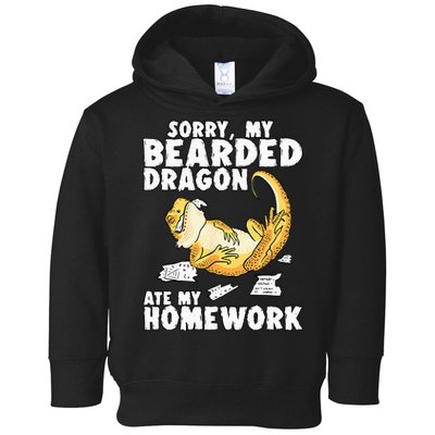 Funny Bearded Dragon Reptile Funny Lizard Toddler Hoodie