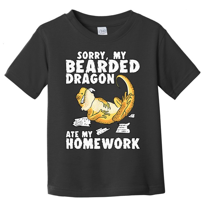 Funny Bearded Dragon Reptile Funny Lizard Toddler T-Shirt