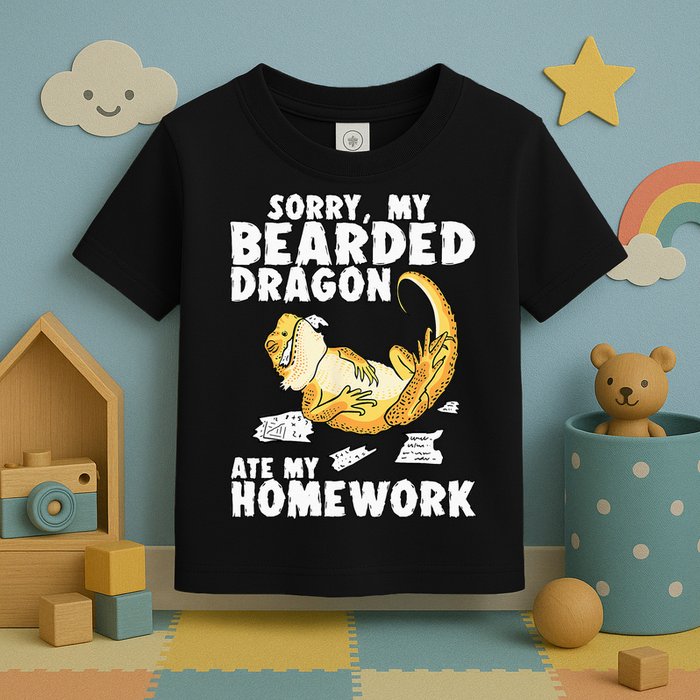 Funny Bearded Dragon Reptile Funny Lizard Toddler T-Shirt