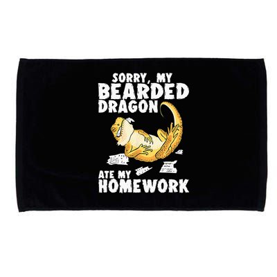 Funny Bearded Dragon Reptile Funny Lizard Microfiber Hand Towel
