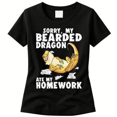 Funny Bearded Dragon Reptile Funny Lizard Womens T-Shirt