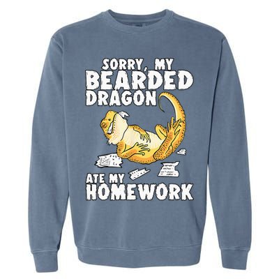 Funny Bearded Dragon Reptile Funny Lizard Garment-Dyed Sweatshirt