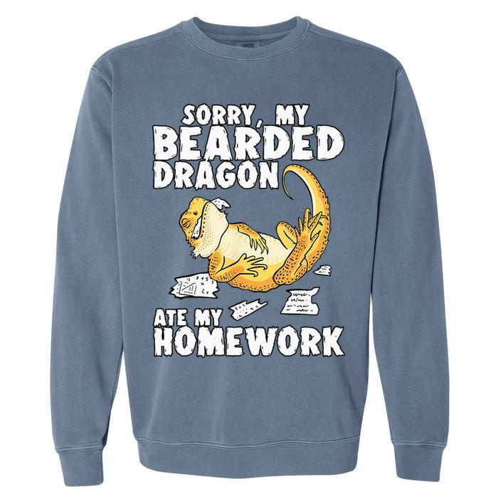 Funny Bearded Dragon Reptile Funny Lizard Garment-Dyed Sweatshirt