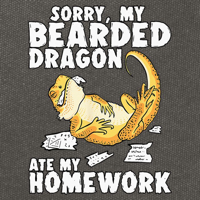 Funny Bearded Dragon Reptile Funny Lizard Cotton Canvas Backpack