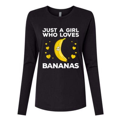 Funny Banana Design Women Girl Kids Banana Fruit Lovers Womens Cotton Relaxed Long Sleeve T-Shirt