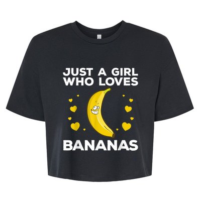 Funny Banana Design Women Girl Kids Banana Fruit Lovers Bella+Canvas Jersey Crop Tee