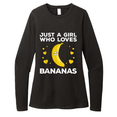 Funny Banana Design Women Girl Kids Banana Fruit Lovers Womens CVC Long Sleeve Shirt