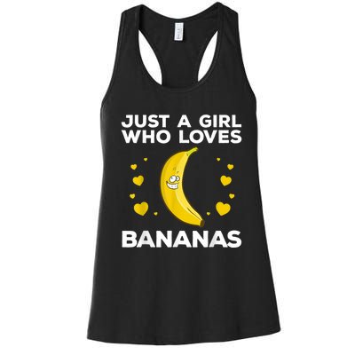 Funny Banana Design Women Girl Kids Banana Fruit Lovers Women's Racerback Tank