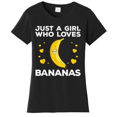 Funny Banana Design Women Girl Kids Banana Fruit Lovers Women's T-Shirt