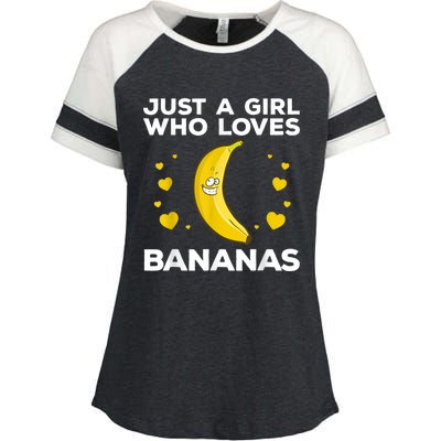 Funny Banana Design Women Girl Kids Banana Fruit Lovers Enza Ladies Jersey Colorblock Tee