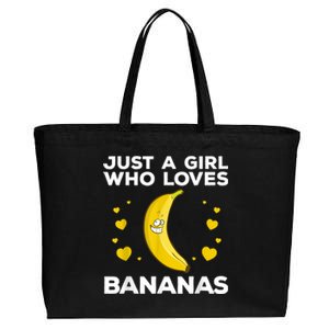 Funny Banana Design Women Girl Kids Banana Fruit Lovers Cotton Canvas Jumbo Tote